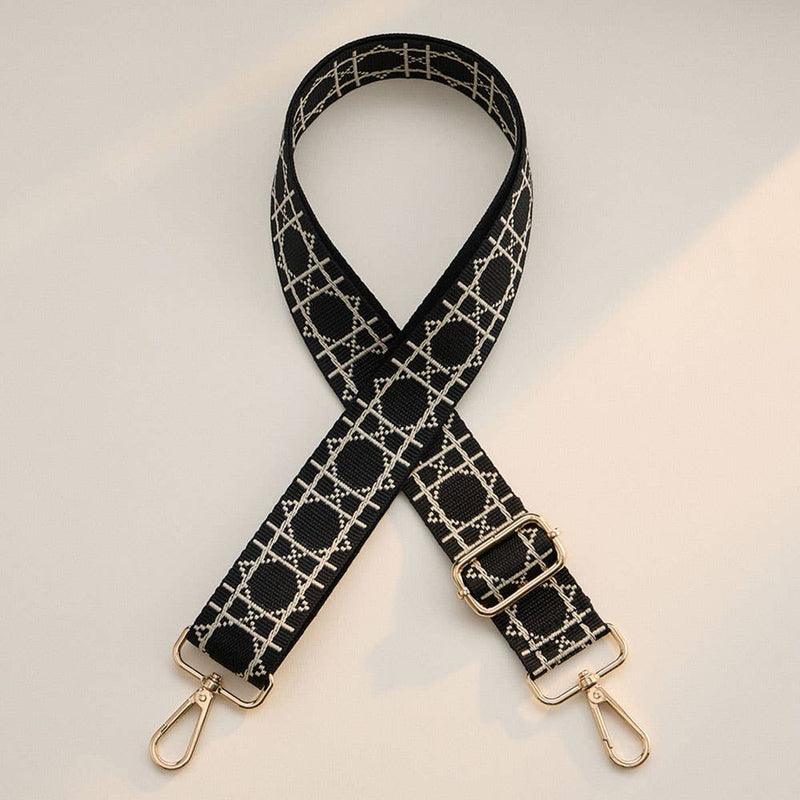 Solid Tumbler Carrier Holder Geometric Pattern Strap Crossbody Bag