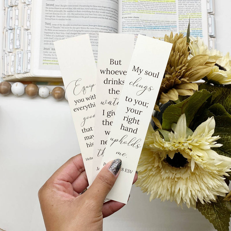 Bible Verse Bookmark Cling to God