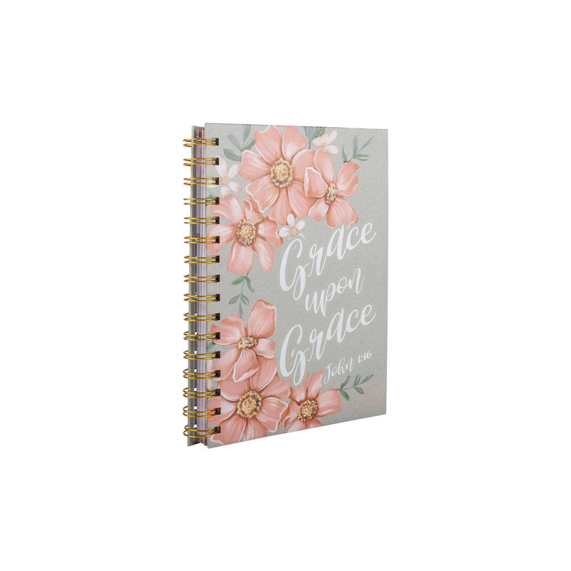 Guided Journal: Sage & Peach Flowers (John 1:16) -4