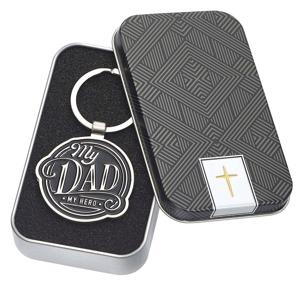 Keychain in Tin My Dad My Hero Prov. 14:26