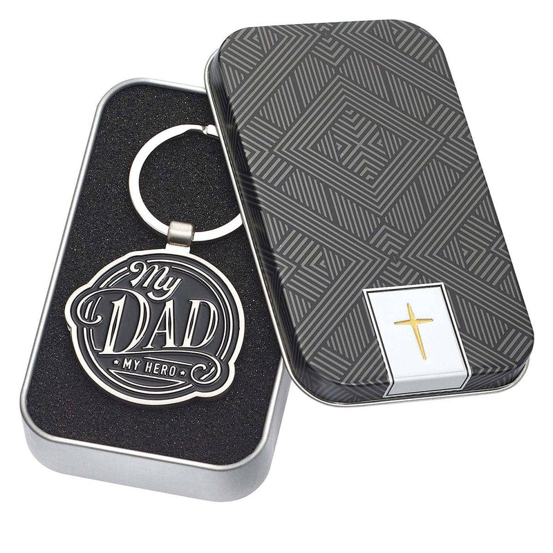 Keychain in Tin My Dad My Hero Prov. 14:26
