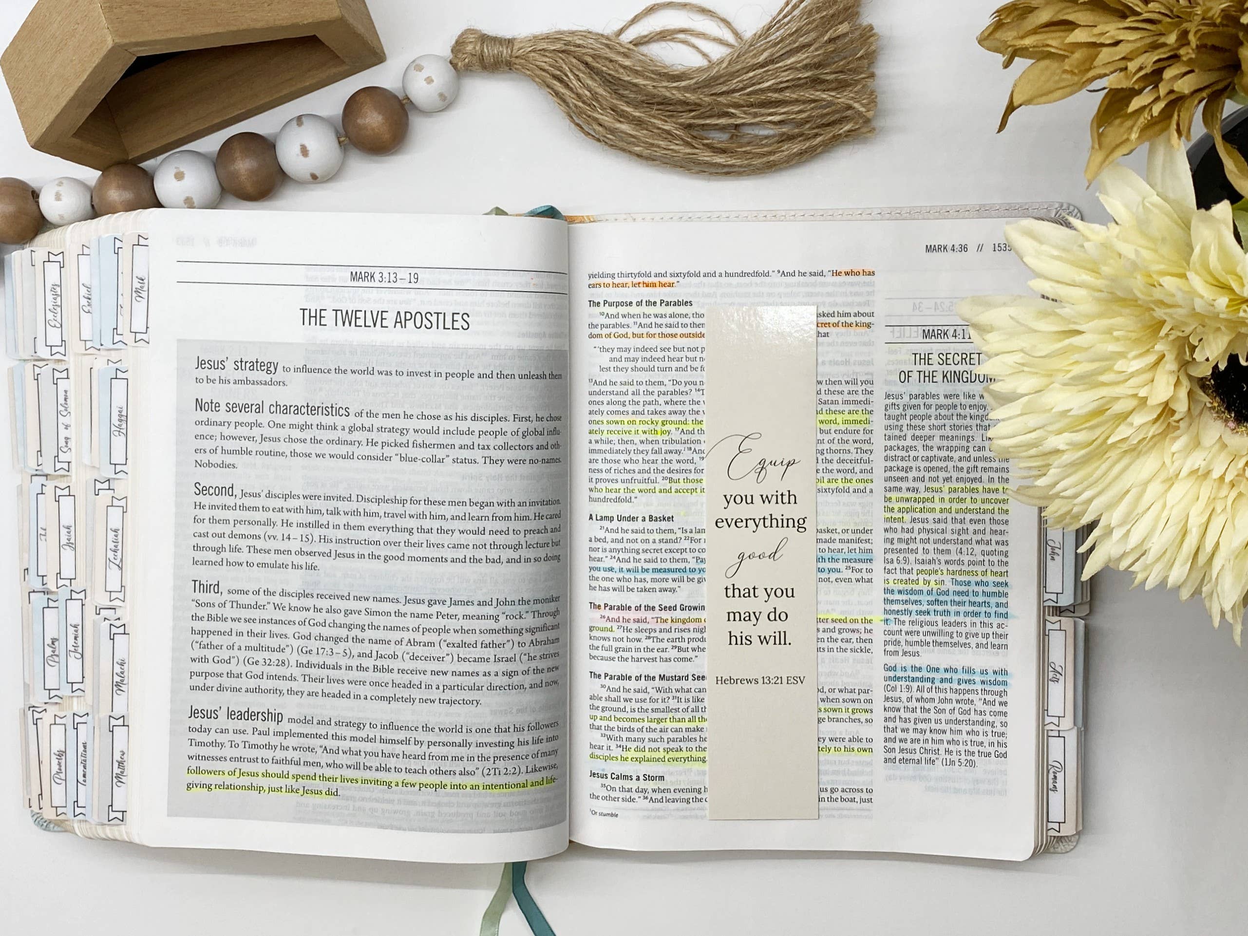 Bible Verse Bookmark Cling to God