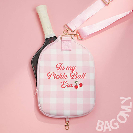In My Pickleball Era Cherry Pickleball Paddle Case Bag