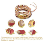 Bloodstone & Red Jasper Wrap Bracelet