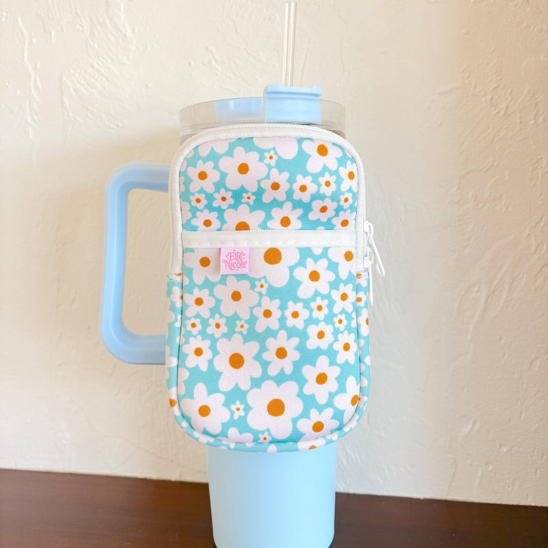 Water Bottle Backpack - Blue Daisy *new & improved*