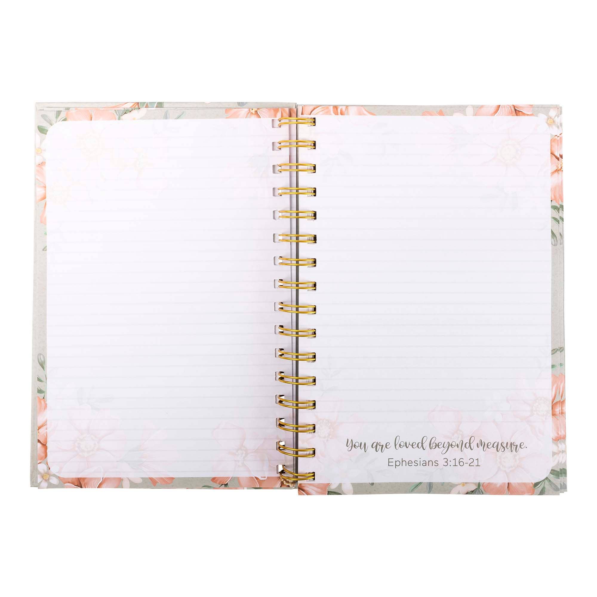 Guided Journal: Sage & Peach Flowers (John 1:16) -4