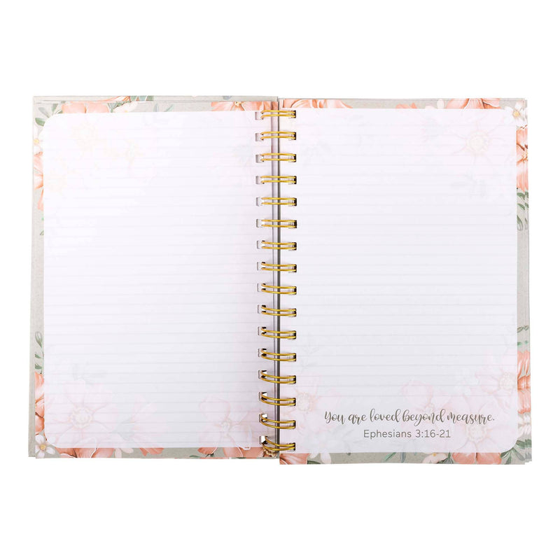 Guided Journal: Sage & Peach Flowers (John 1:16) -4