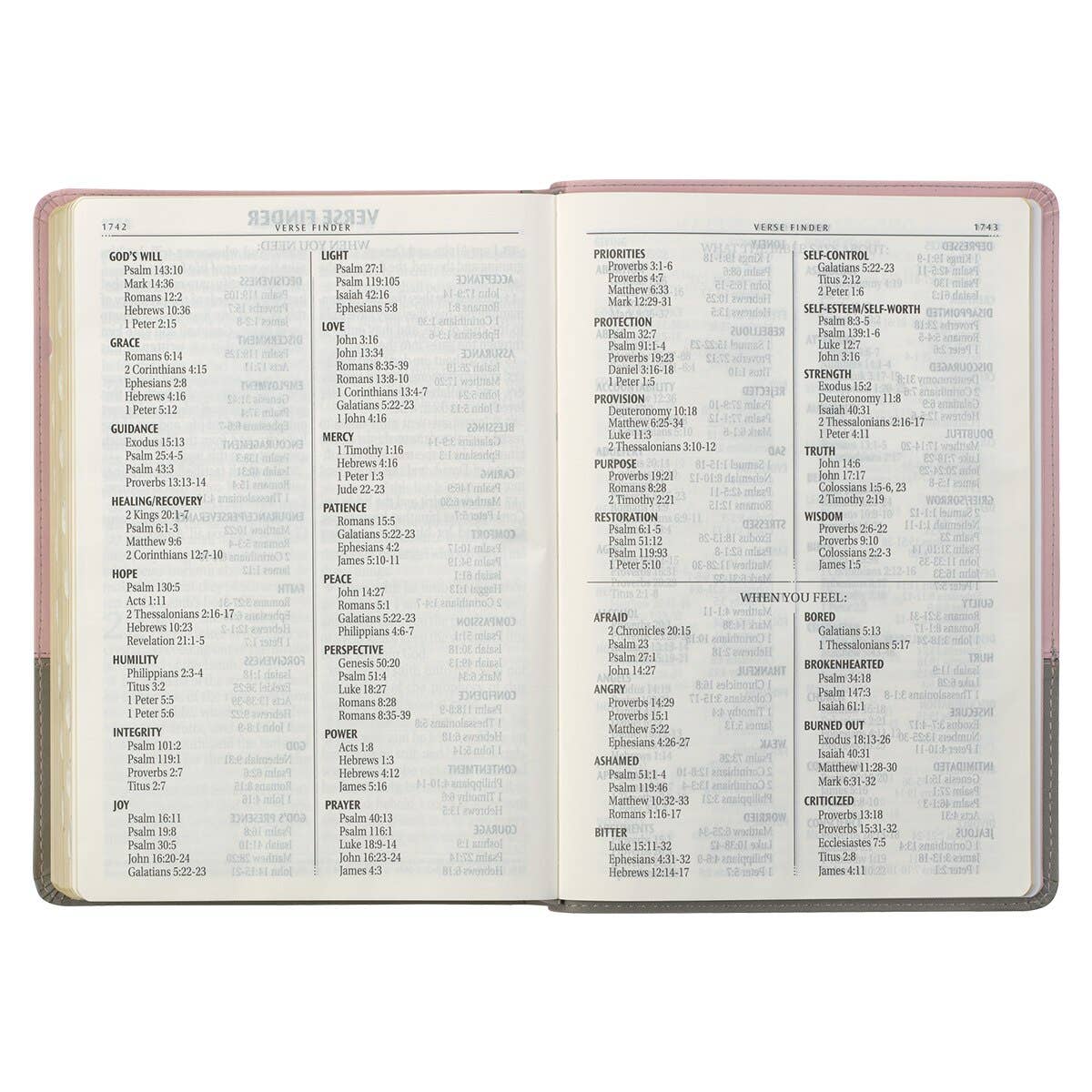 KJV Bible Super Giant Print Faux Leather, Pink/Gray