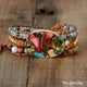 Handmade Color Splash Jasper Wrap Bracelet, Boho Bracelet