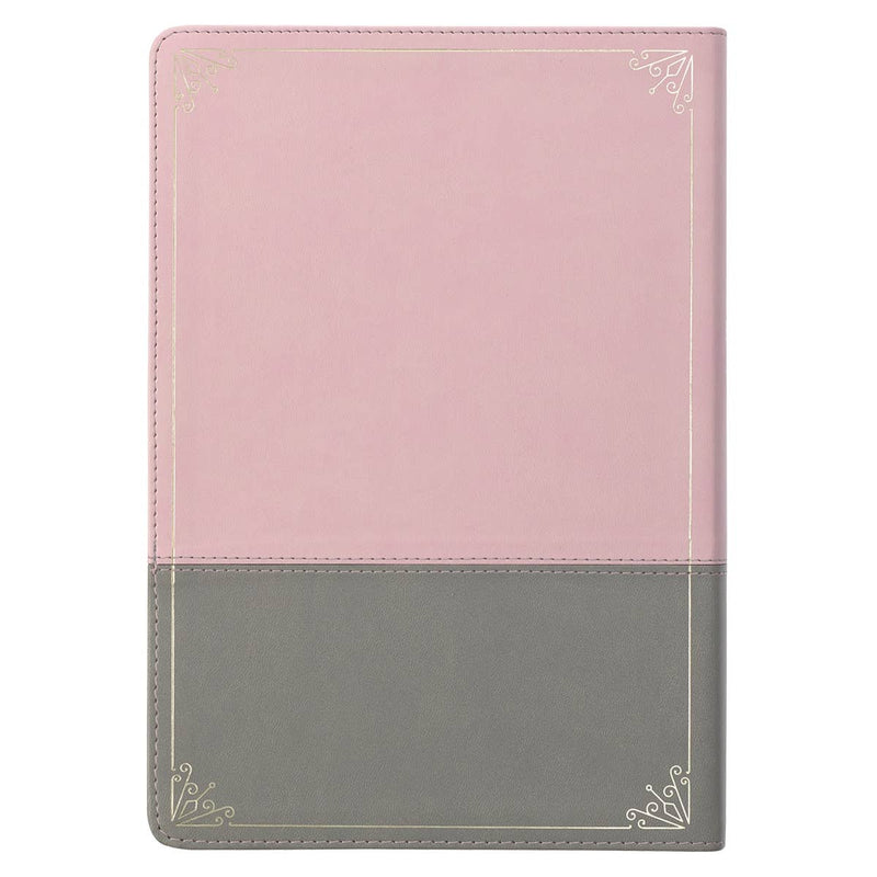 KJV Bible Super Giant Print Faux Leather, Pink/Gray