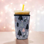 Insulated Iced Coffee & Drink Sleeve - Greyscale Trees