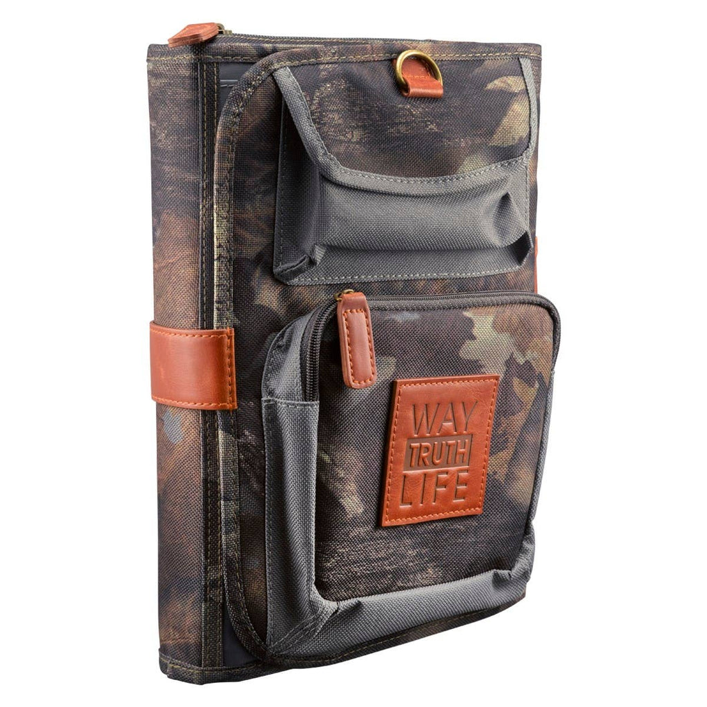 Bible Cover Organizer Tri-fold Camouflage Way Truth Life