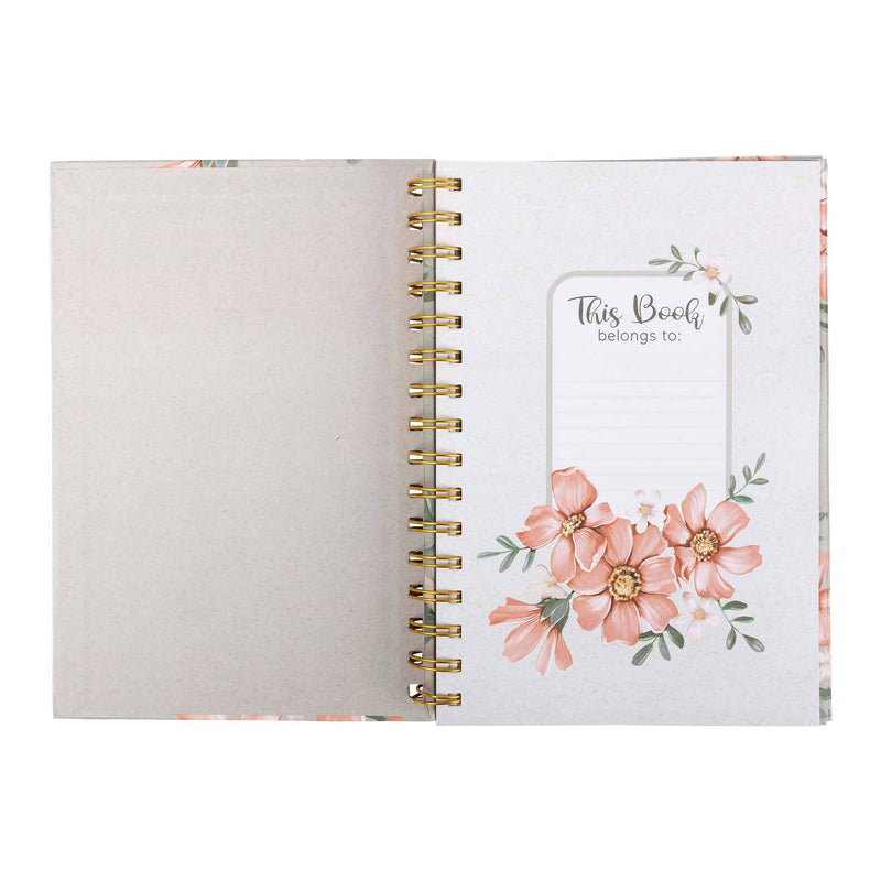 Guided Journal: Sage & Peach Flowers (John 1:16) -4