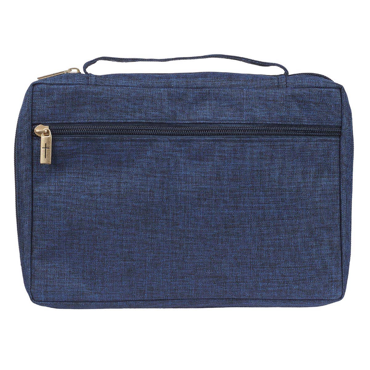 Bible Cover Value Navy/Floral Printed Let Love 1 Cor. 16:14