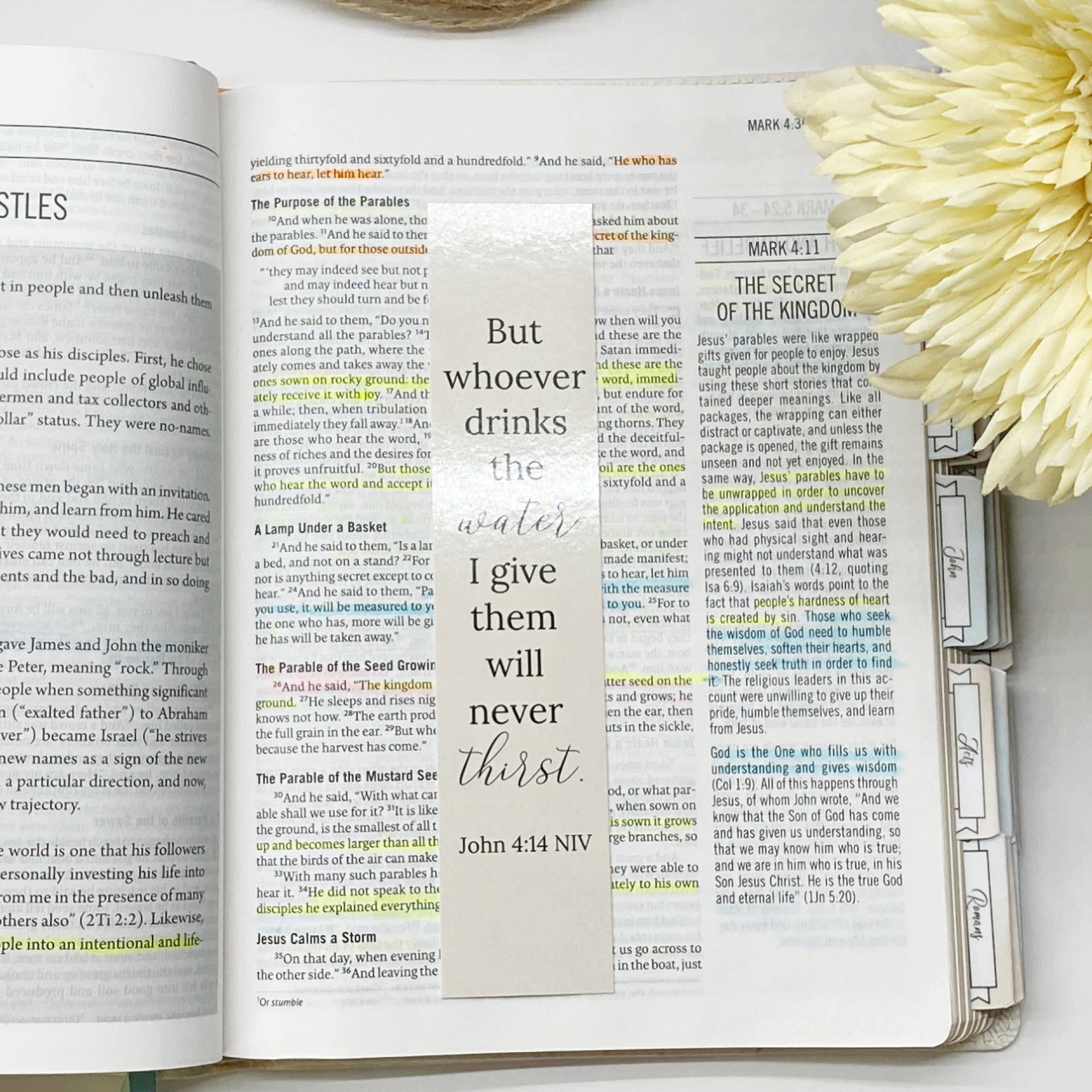 Bible Verse Bookmark Cling to God