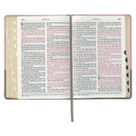 KJV Bible Super Giant Print Faux Leather, Pink/Gray
