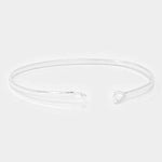I can & I will Brass Thin Metal Hook Bracelet