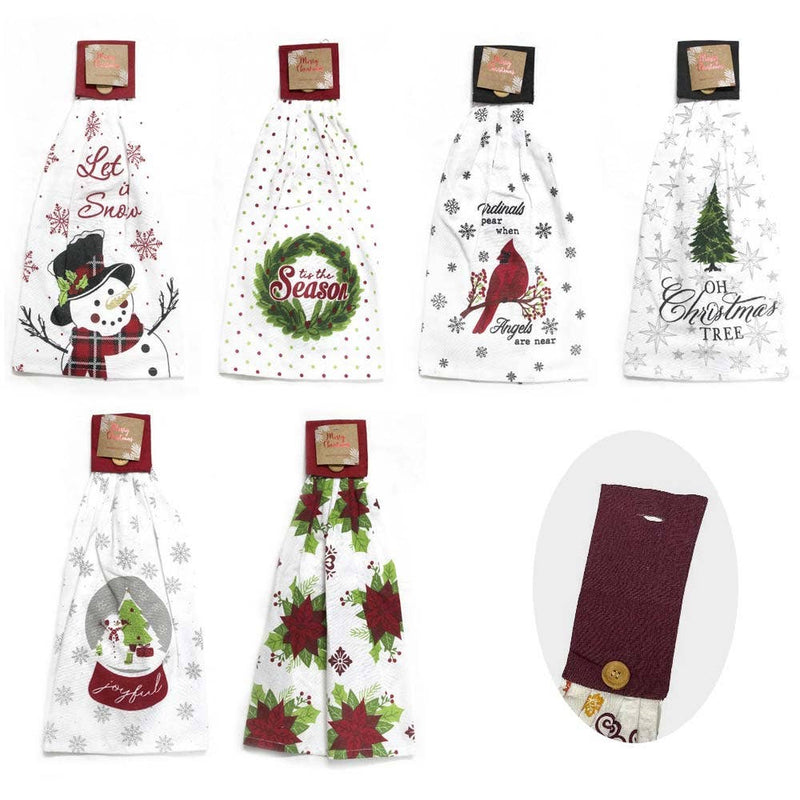 LET IT SNOW Snowman Hanging Kitchen Towel