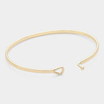 I can & I will Brass Thin Metal Hook Bracelet