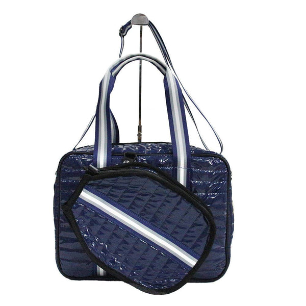 Navy Stripe Laser Pickleball Pickle Ball Sport Large Bag