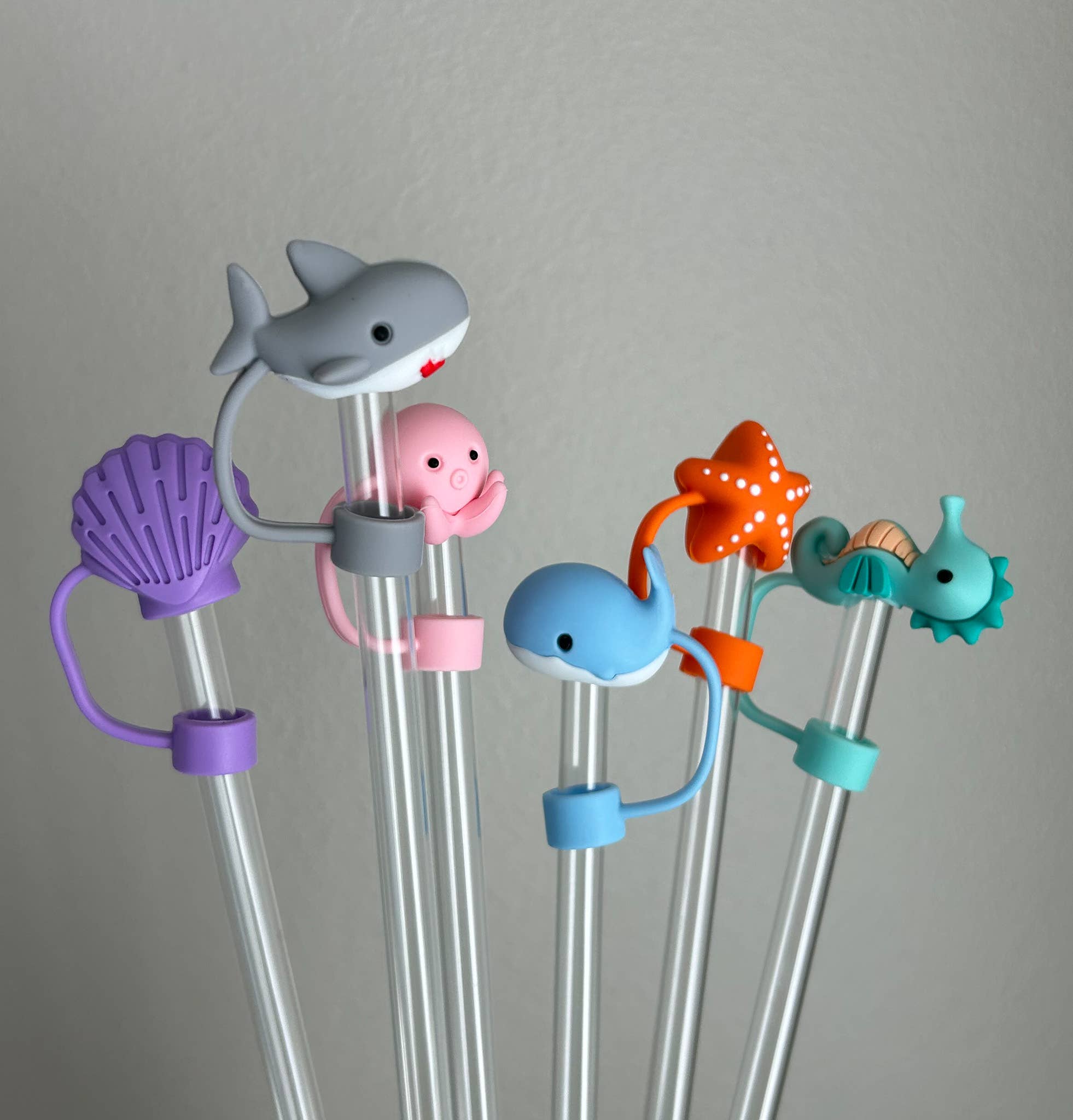 Sea Creature Animal Straw topper - choice of 6 designs