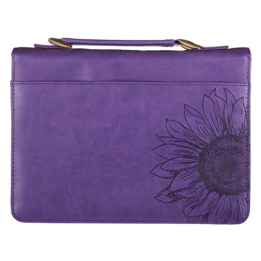 Bible Cover Fashion Purple Strength & Dignity Prov. 31:25