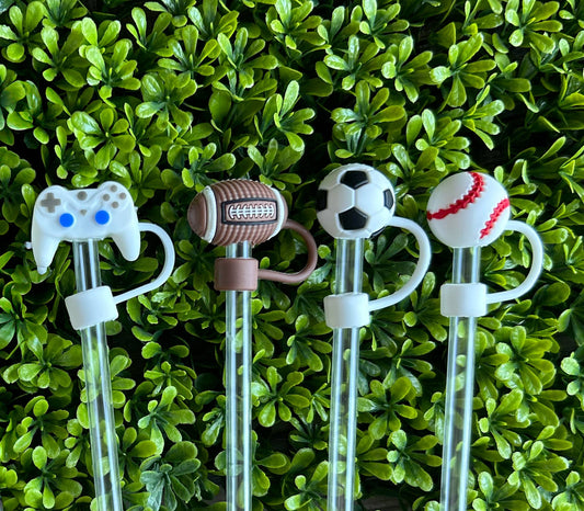 Sports and Gamer Straw Topper. choice of 6