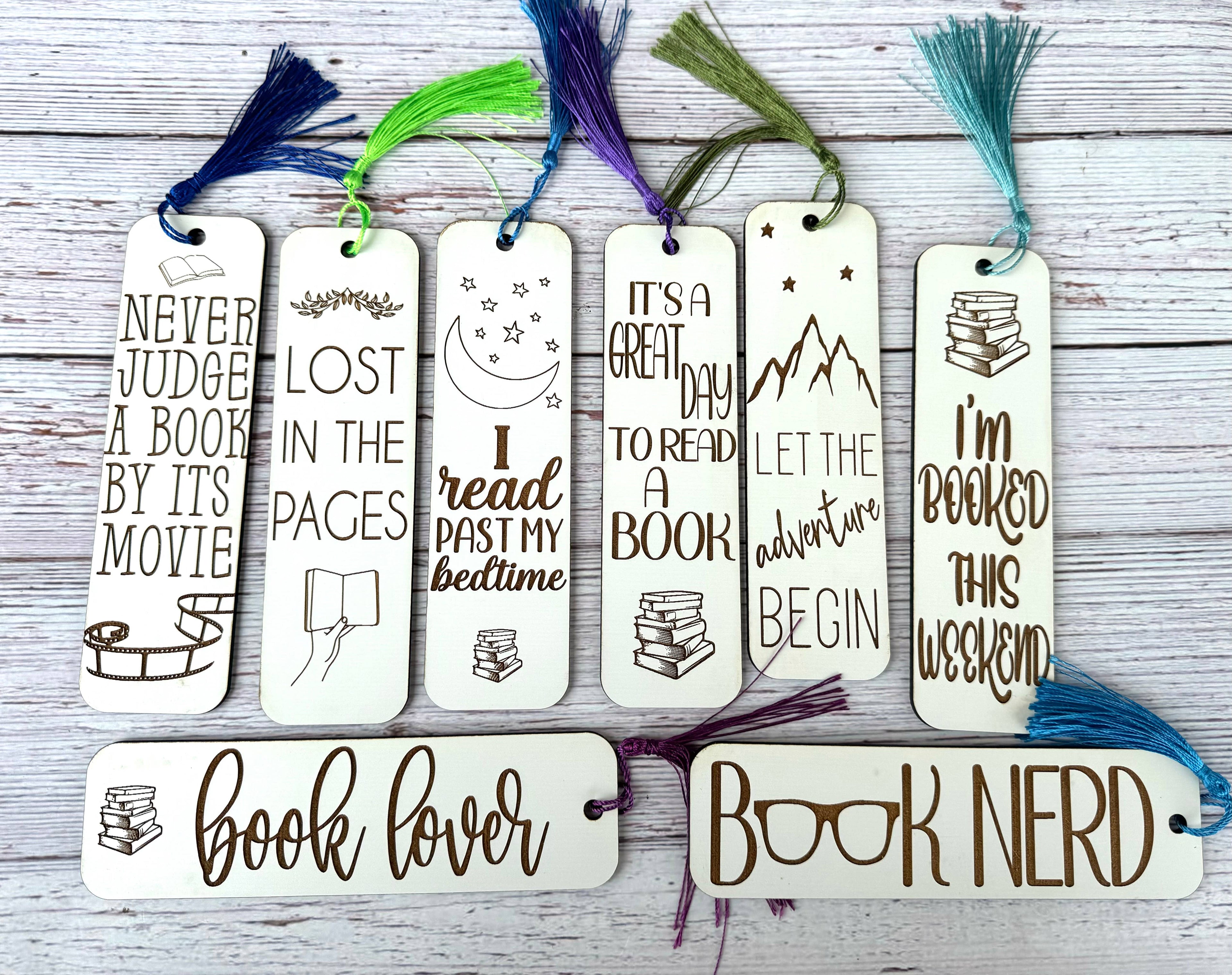 Wood Engraved Bookmarks