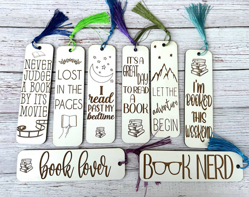 Wood Engraved Bookmarks