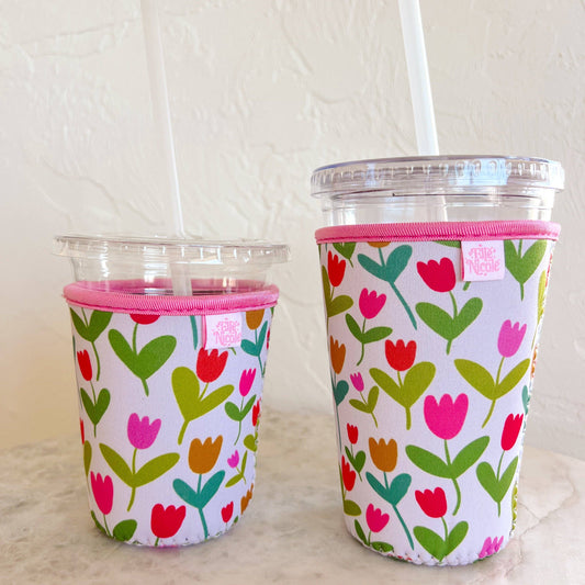 Coffee Cup Cover - Tulips - Iced Drink Sleeve