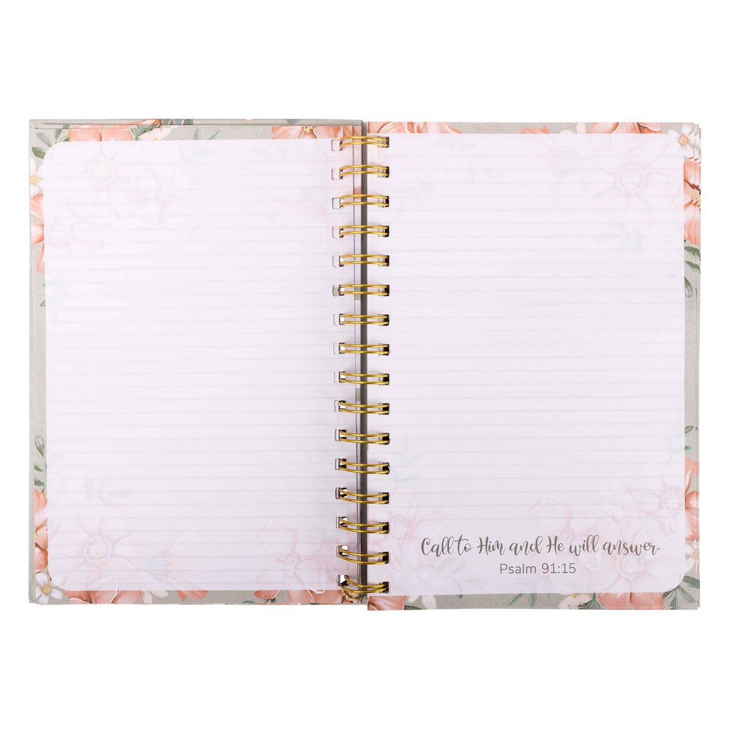 Guided Journal: Sage & Peach Flowers (John 1:16) -4