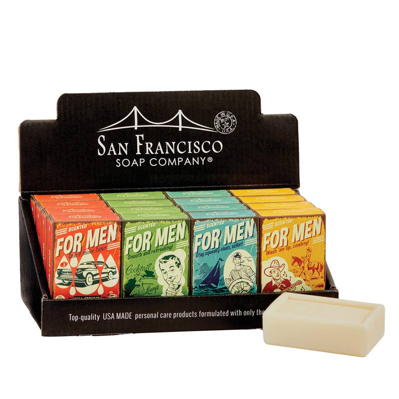 For Men: unique bar soap gift available in four fragrance choices