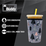 Insulated Iced Coffee & Drink Sleeve - Greyscale Trees
