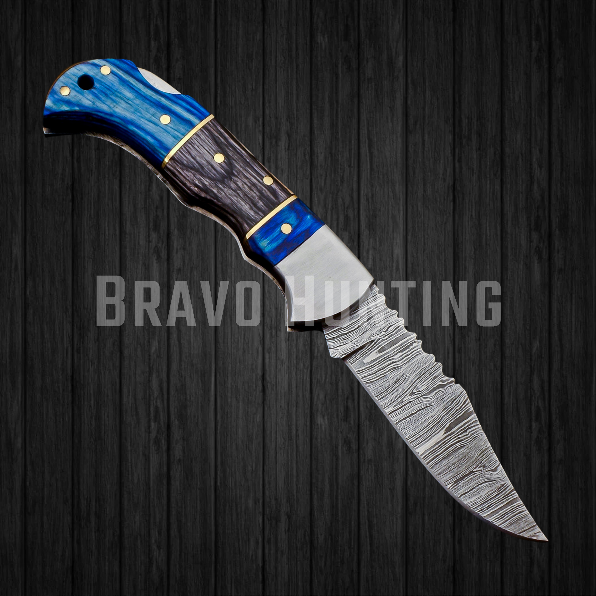 6.5" Folding Pocket Knife Damascus Steel Christmas Gift