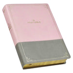 KJV Bible Super Giant Print Faux Leather, Pink/Gray