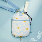 Daisy Flower Pattern Neoprene Pickleball Paddle Case Bag