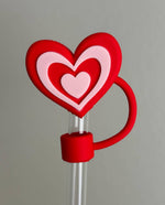 Valentine Love Heart Straw Topper