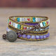 Natural Amethyst Heart Wrap Bracelet
