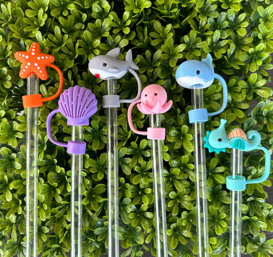 Sea Creature Animal Straw topper - choice of 6 designs