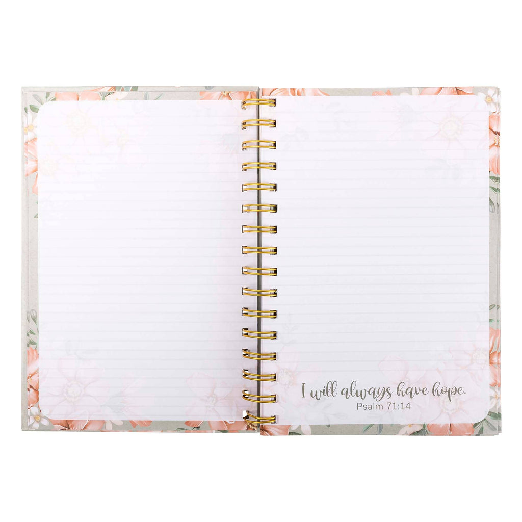 Guided Journal: Sage & Peach Flowers (John 1:16) -4