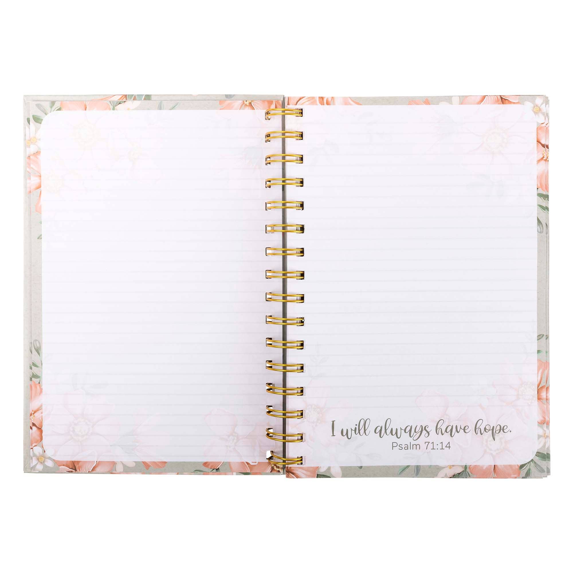Guided Journal: Sage & Peach Flowers (John 1:16) -4