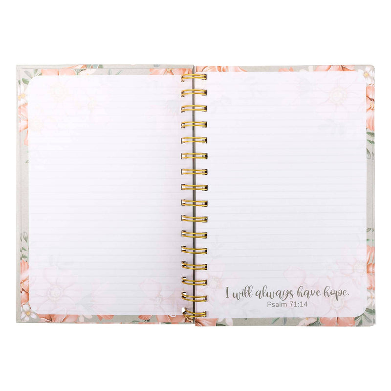 Guided Journal: Sage & Peach Flowers (John 1:16) -4