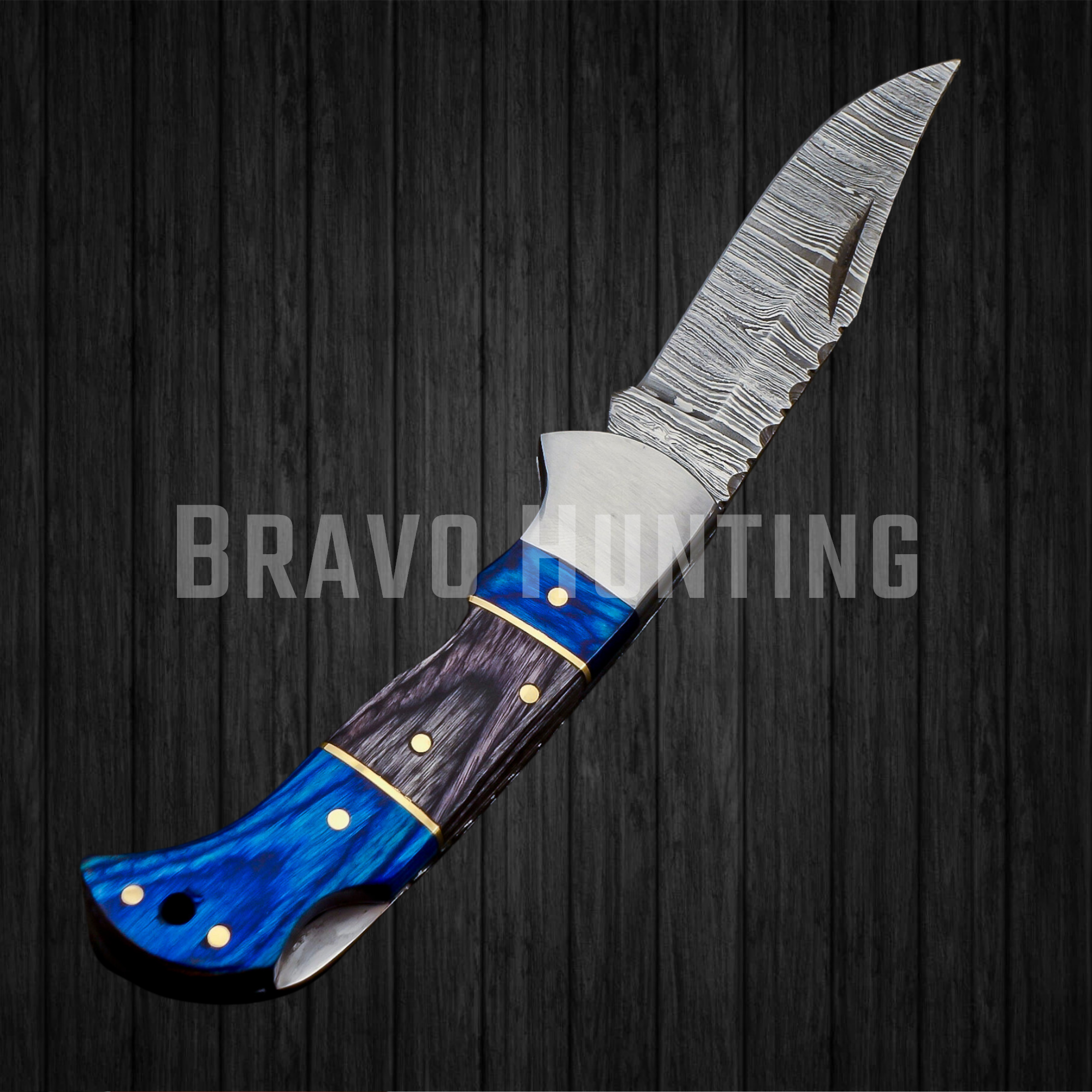 6.5" Folding Pocket Knife Damascus Steel Christmas Gift