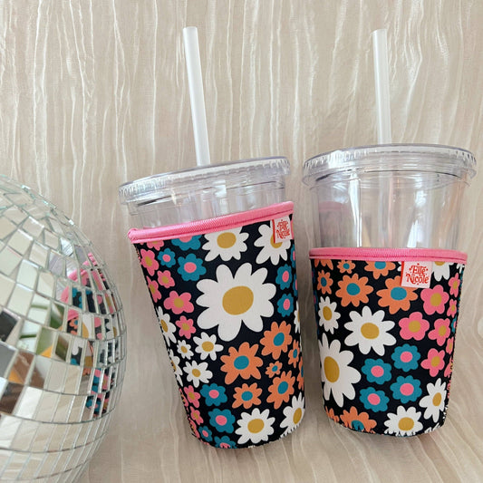 Coffee Cup Cover - Darling Daisies - Iced Drink Sleeve