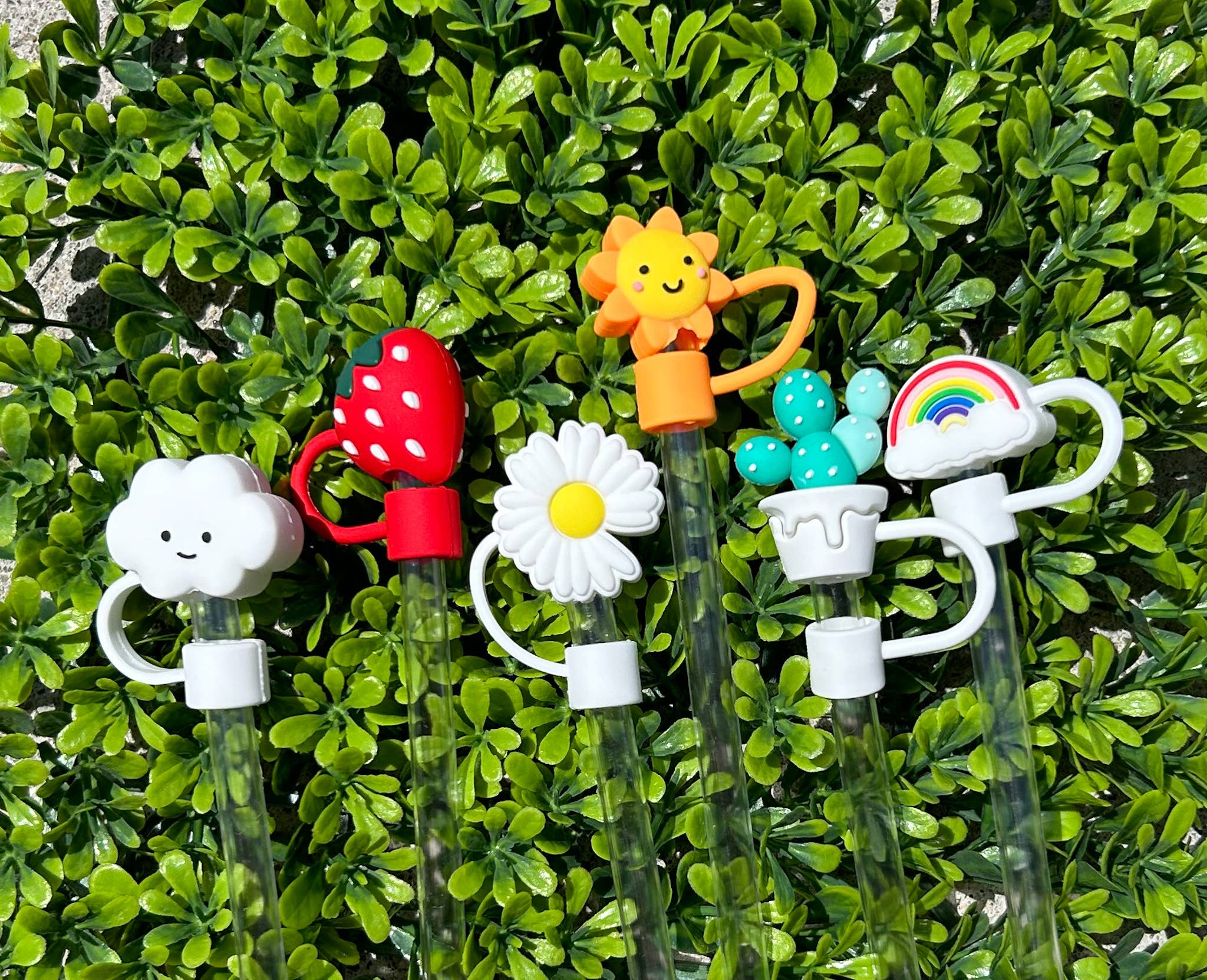 Summertime Sunshiney Days Straw Toppers choice of 6