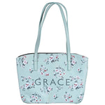 White Dove Bible Case Wedge Grace Floral Mint XLrg