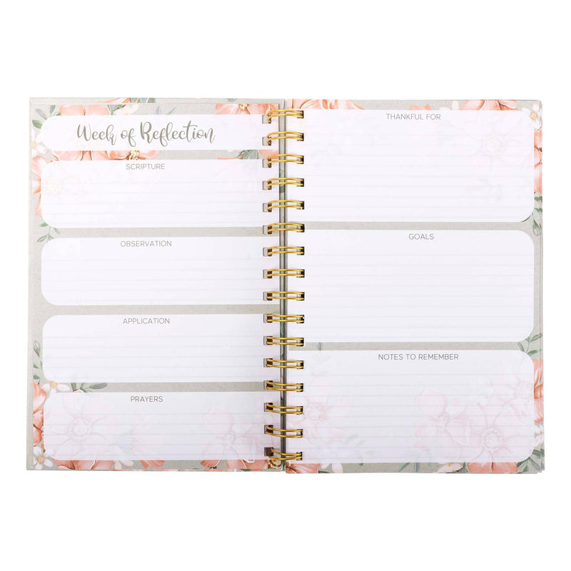 Guided Journal: Sage & Peach Flowers (John 1:16) -4