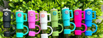 Tumbler with Daisy Silicone Straw Topper choice of 8