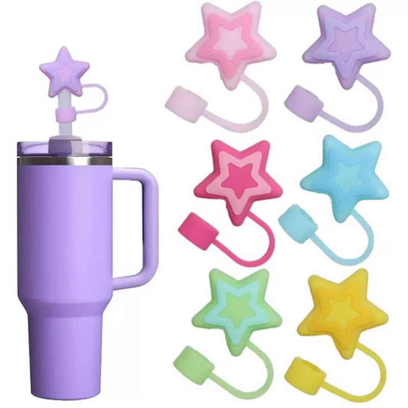 Stars Straw Toppers choice of 6