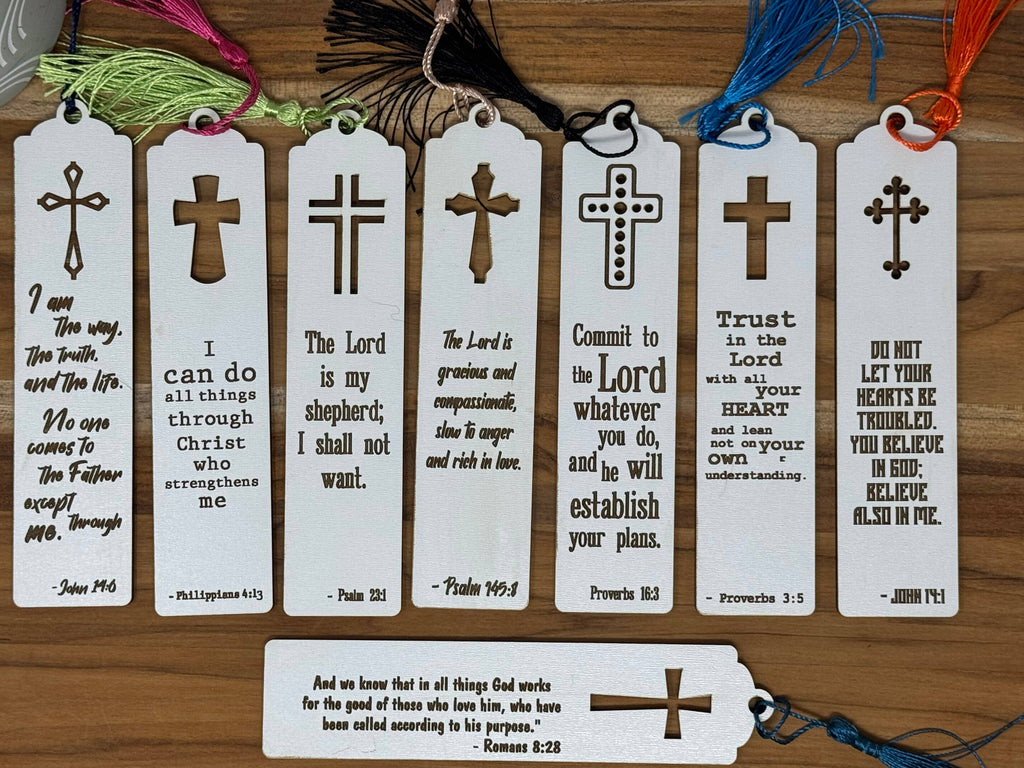 Wood engraved Bible Verse Bookmarks